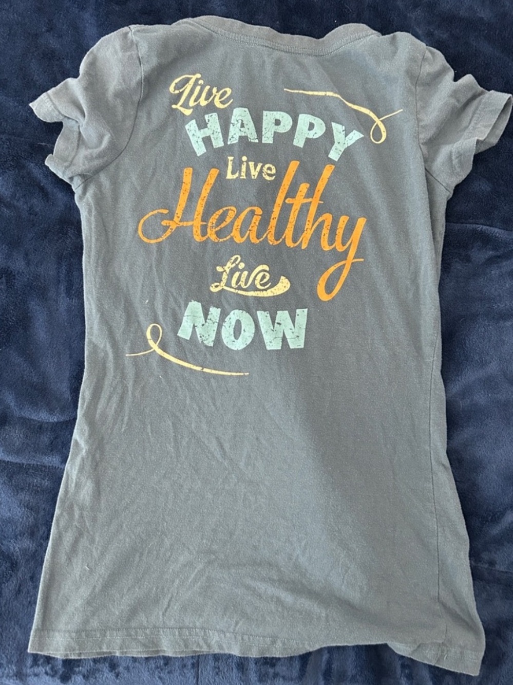 Source Unknown Black V-Neck Tee with Neon Logo